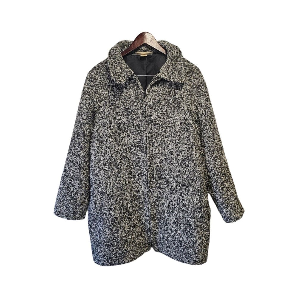 Boyne Valley Weavers Coat Irish Wool Cable Knit‎ Cottagecore LARGE